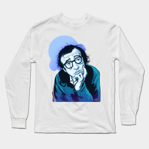 Woody Allen - An illustration by Paul Cemmick Long Sleeve T-Shirt by PLAYDIGITAL2020